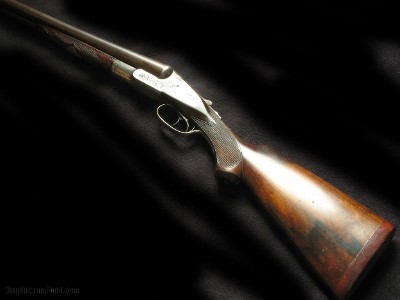Lefever G Grade Damascus Left Hand Custom Engraved - Image 7 of 8