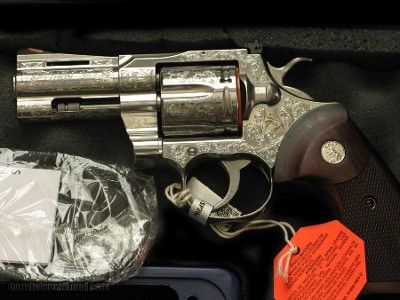 Colt Python Stainless Factory Engraved 3" 357 NIB - Image 2 of 2