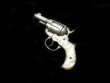 Colt 1877 Lightning 38 Engraved Nickel Pearl 2 1/2