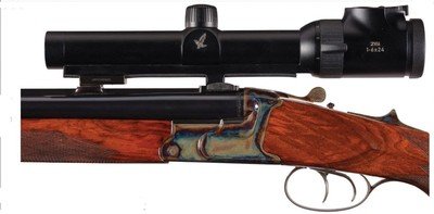 Krieghoff Optima Drilling 20ga and 375 Flanged Magnum, Scoped - Image 4 of 4