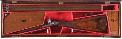 Thomas Boss Cased 14 Bore Percussion Shotgun - Image 2 of 4