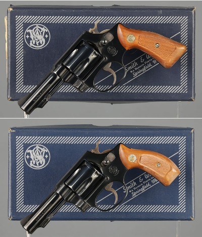 Smith & Wesson 36-1 3" Blued Boxed Pair