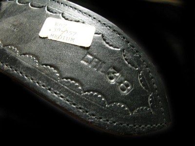 Sturdy Tooled and Lined Gunbelt, M (36