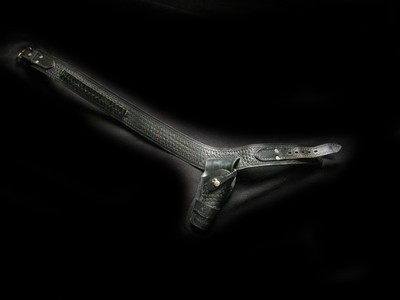 Sturdy Tooled and Lined Gunbelt, M (36