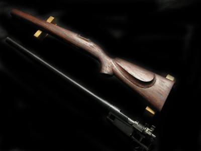 Mexican Mauser 1938 Barreled Action 6mm Bull w Stock - Image 1 of 5