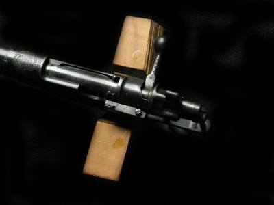 Mexican Mauser 1938 Barreled Action 6mm Bull w Stock - Image 3 of 5