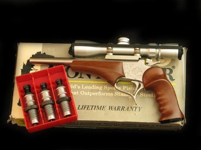 Boxed & Scoped Armor Alloy TC Contender 7mm TCU w Dies - Image 2 of 2