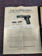 Colt Pocket model, 32 ACP, hammerless With box - 4 of 11