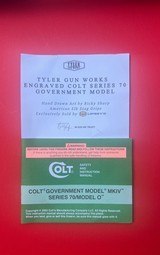 ENGRAVED COLT CUSTOM SERIES 70 .45ACP - Image 2 of 19