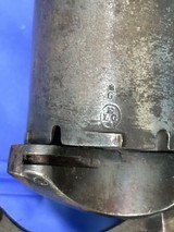 Antique Lefaucheux Patent 12mm Pinfire Single Action Revolver 