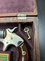 Antique Colt Open Top Model Single Action Pocket Revolver , 7 shot ,spur trigger,with case - 5 of 18