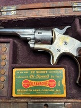 Antique Colt Open Top Model Single Action Pocket Revolver , 7 shot ,spur trigger,with case - 4 of 18