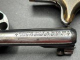 Antique Colt Open Top Model Single Action Pocket Revolver , 7 shot ,spur trigger,with case - 16 of 18