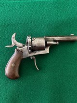 Antique Rare German 7mm Pin fire Revolver. - 6 of 15