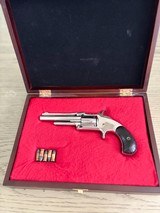 Cased RARE ANTIQUE Smith & Wesson No 1 1/2  2nd ISSUE .32 Rim Fire POCKET REVOLVER with tip-up Barrel - 1 of 19