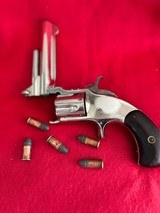 Cased RARE ANTIQUE Smith & Wesson No 1 1/2  2nd ISSUE .32 Rim Fire POCKET REVOLVER with tip-up Barrel - 18 of 19