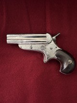 ANTIQUE Rare Sharps 4-Shot pepperbox pistol Model 4c in .32 Rimfire with case and ammo - 15 of 17