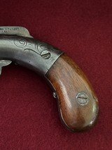 Rare Antique Allen & Wheelock .36 cal Bar Hammer No 9 percussion pistol - 5 of 14