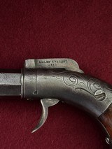 Rare Antique Allen & Wheelock .36 cal Bar Hammer No 9 percussion pistol - 6 of 14