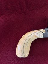 Very nice Rare Antique Belgium .45 cal Pocket percussion Pistol with Ivory grips and folding trigger - 2 of 18