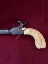 Very nice Rare Antique Belgium .45 cal Pocket percussion Pistol with Ivory grips and folding trigger - 8 of 18