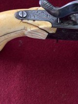 Very nice Rare Antique Belgium .45 cal Pocket percussion Pistol with Ivory grips and folding trigger - 13 of 18