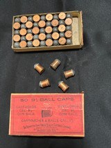 Vintage full box of REMINGTON UMC 9MM RIMFIRE BALL CAPS ( Flobert Pistols ) - 2 of 7