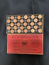 Vintage full box of REMINGTON UMC 9MM RIMFIRE BALL CAPS ( Flobert Pistols ) - 1 of 7