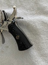 Very nice factory engraved Antique Belgium 7mm Pin fire Revolver  - 7 of 12
