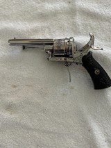 Very nice factory engraved Antique Belgium 7mm Pin fire Revolver  - 6 of 12