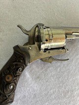 Antique European 7mm Pin fire 6 shot Revolver. - 4 of 16