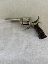 Antique European 7mm Pin fire 6 shot Revolver. - 2 of 16