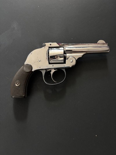 “Very nice condition”  RARE 1st model Harrington & Richardson small frame .32 S&W HammerlessRevolver.  - Image 2 of 17