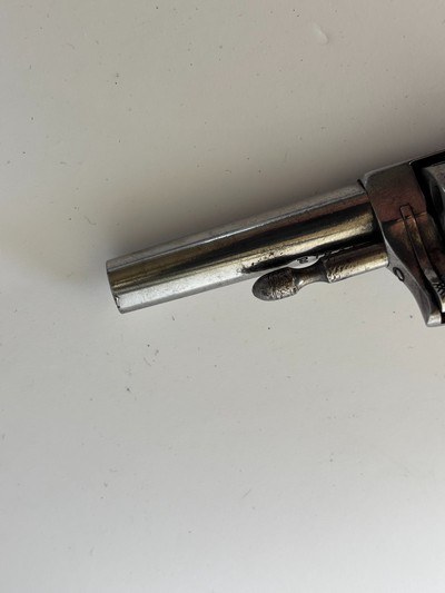 ANTIQUE Hopkins & Allen “Blue Jacket No 1 ,  spur trigger ,  .22 RF ,Single Action Revolver - Image 10 of 14