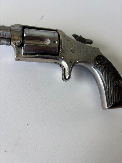 Rare Antique H&R Model 1 1/2  .32 RF Single Action spur trigger  revolver - Image 9 of 17