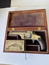 Cased ANTIQUE RARE  Smith & Wesson  .38 Single Action 2nd model Top Break Pocket Revolver - 1 of 19