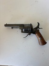 Rare nice Antique Belgium 7mm Pin fire double action Revolver  - 3 of 16