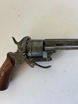 Rare nice Antique Belgium 7mm Pin fire double action Revolver  - 2 of 16