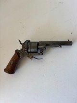 Rare nice Antique Belgium 7mm Pin fire double action Revolver  - 1 of 16