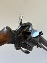 Rare nice Antique Belgium 7mm Pin fire double action Revolver  - 14 of 16