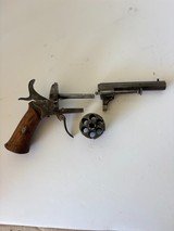 Rare nice Antique Belgium 7mm Pin fire double action Revolver  - 4 of 16