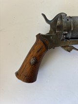 Rare nice Antique Belgium 7mm Pin fire double action Revolver  - 6 of 16