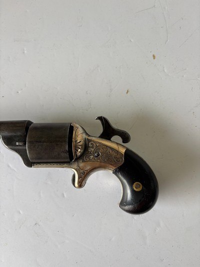 Moore’s Patent Firearms Co. Front Loading .32 cal Teat-fire single action spur trigger revolver. - Image 11 of 19