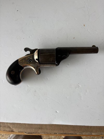 Moore’s Patent Firearms Co. Front Loading .32 cal Teat-fire single action spur trigger revolver. - Image 2 of 19