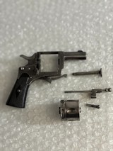 Rare Antique Belgium folding trigger .32 colt snub nose revolver. - 13 of 15