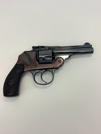 Iver Johnson top break 3rd model .32 S&Whammerless revolver - custom finish - holster - C&R OK - Image 6 of 20