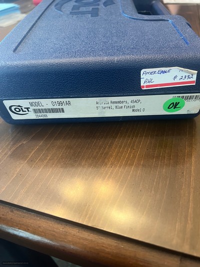 Colt 1911 America Remembers 45 Auto American Eagle