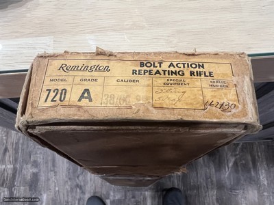 Remington 720 Military 30-06 presentation rifle with box
