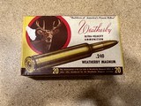 Weatherby 240 Wby Mag ammo picture box