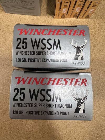 Winchester Super X 25 WSSM 2 factory full boxes